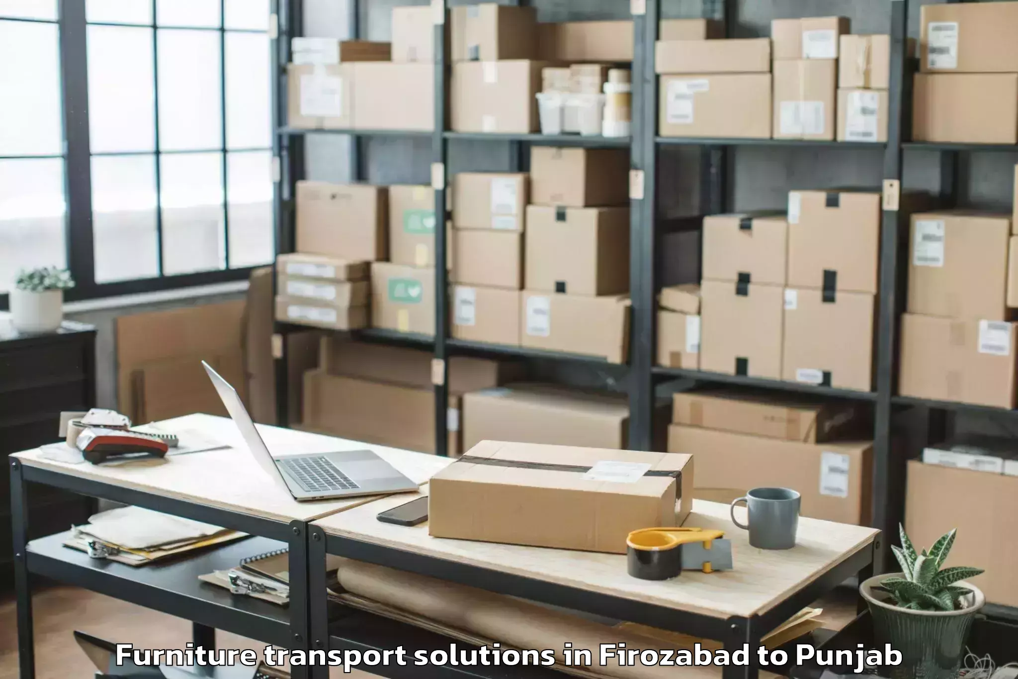 Book Firozabad to Ferozepore Furniture Transport Solutions